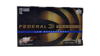 Picture of Federal Premium 12 Ga Tactical Law Enforcement with flight control wad 2-3/4" 00 Buckshot 9 Pellets LE13200
