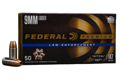 Picture of Federal Premium Law Enforcement 9mm Luger 147 Grain HST Jacketed Hollow Point P9HST2