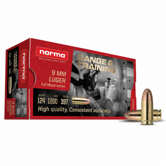 Picture of Norma R&T 9mm 124gr FMJ 620340050